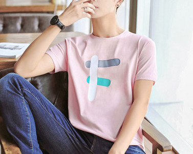 Moderna muška majica s aplikacijama i ovalnim izrezom - više boja