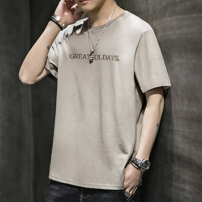 Tricou barbatesc model nou cu decolteu rotund de culoare neagra