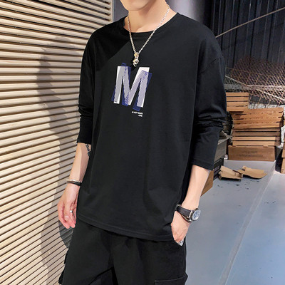 Bluză casual bărbătească cu mâneci lungi și decolteu rotund - mai multe culori