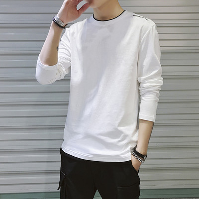 Bluză casual bărbătească cu mâneci lungi și decolteu rotund - mai multe culori