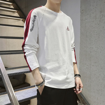 Bluză casual bărbătească cu mâneci lungi și decolteu rotund - mai multe culori