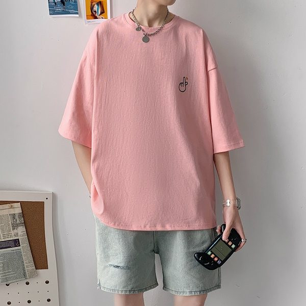 Tricou casual barbatesc cu aplicatie - model larg