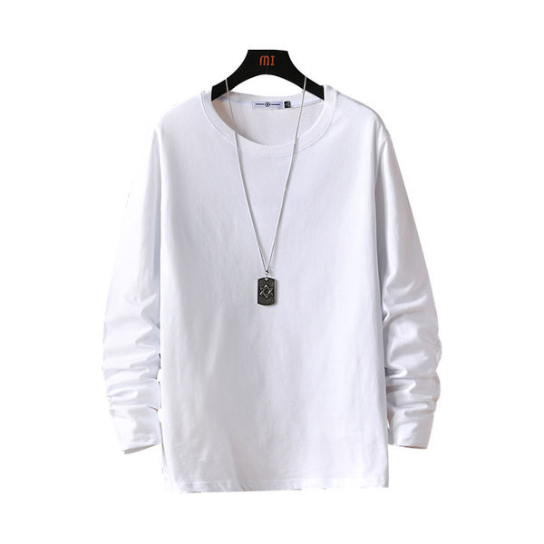 Bluză casual pentru bărbați cu mâneci lungi și decolteu oval în patru culori