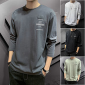 Muška bluza s dugim rukavima i okruglim izrezom