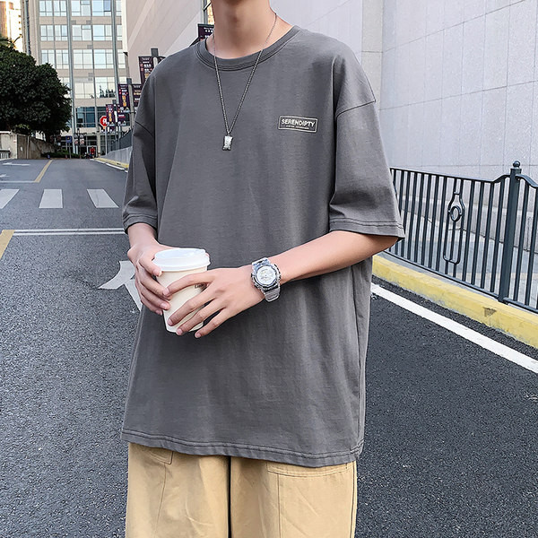 Tricou lat de vară pentru bărbați cu inscripție