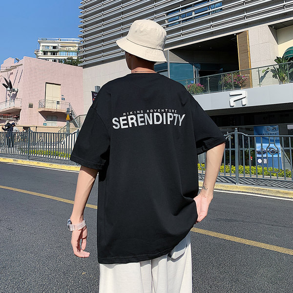 Tricou lat de vară pentru bărbați cu inscripție