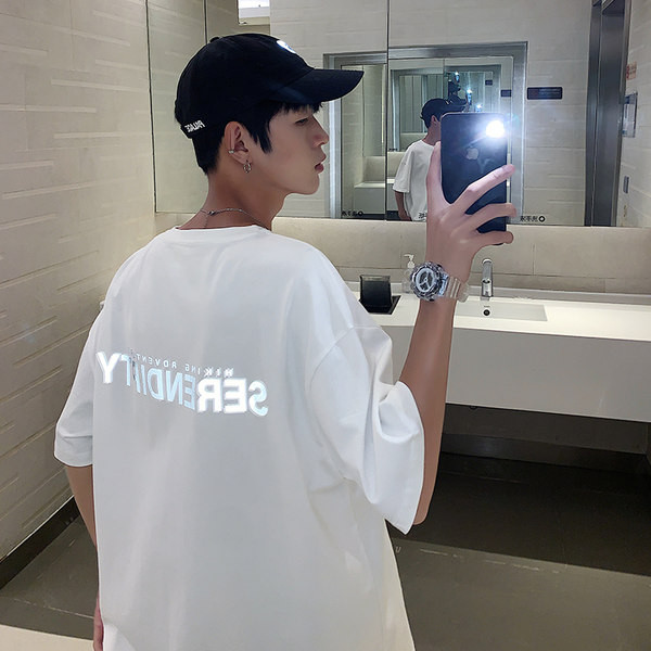 Tricou lat de vară pentru bărbați cu inscripție