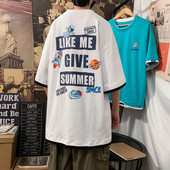 Tricou larg pentru bărbați cu inscripții