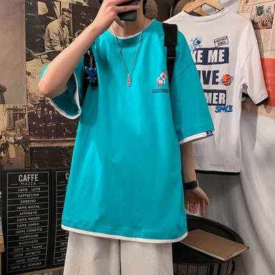 Tricou larg pentru bărbați cu inscripții