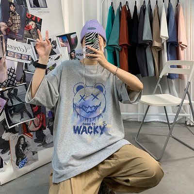 Tricou de vară pentru bărbați cu aplicație - mărime până la 5XL