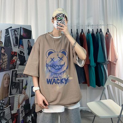 Tricou de vară pentru bărbați cu aplicație - mărime până la 5XL