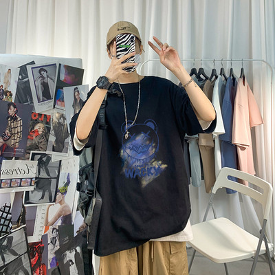 Tricou de vară pentru bărbați cu aplicație - mărime până la 5XL