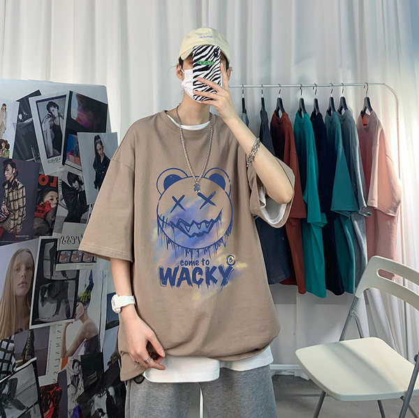 Tricou de vară pentru bărbați cu aplicație - mărime până la 5XL