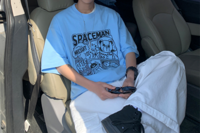 Tricou barbatesc model lat cu aplicatie