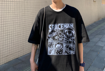 Tricou barbatesc model lat cu aplicatie