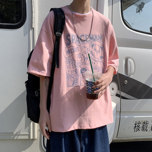 Tricou barbatesc model lat cu aplicatie