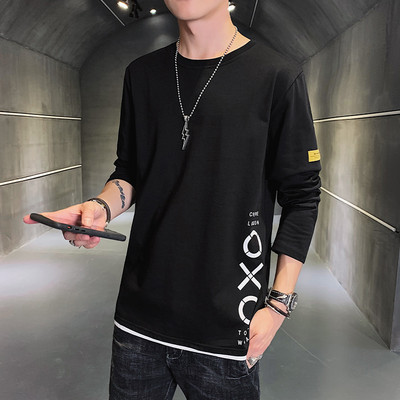 Bluză bărbătească cu mâneci lungi în diferite culori și decolteu oval