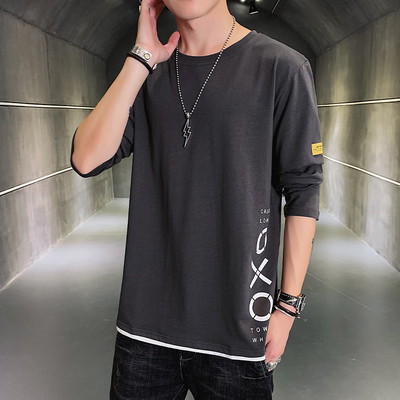 Bluză bărbătească cu mâneci lungi în diferite culori și decolteu oval