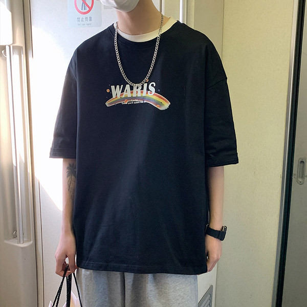 Tricou model larg pentru barbati cu imprimeu