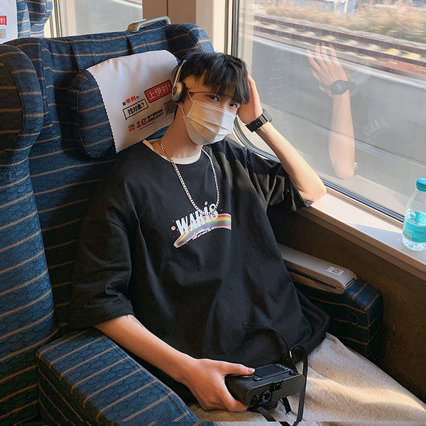 Tricou model larg pentru barbati cu imprimeu