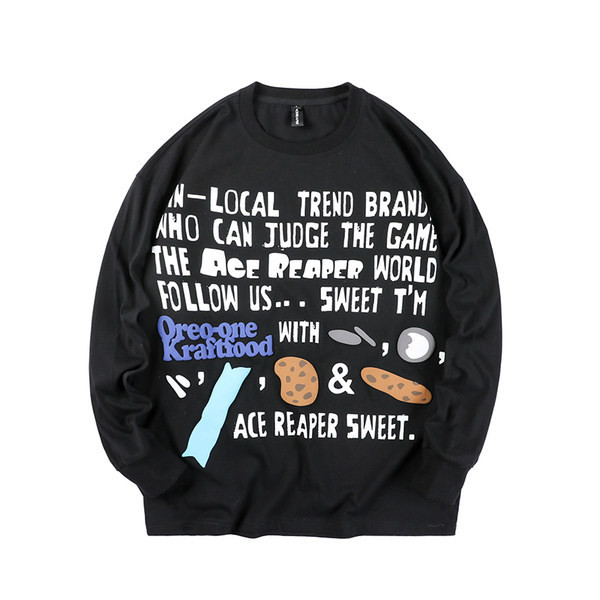 Bluză bărbătească cu model de culoare și inscripții în două culori