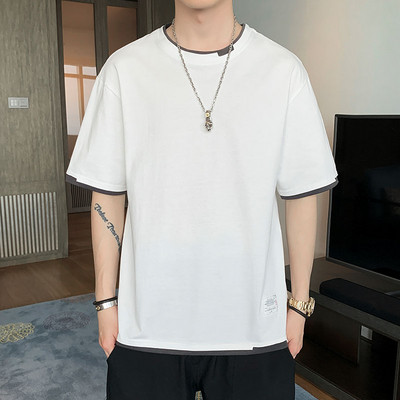 Ležerna muška majica s kratkim rukavima i okruglim izrezom