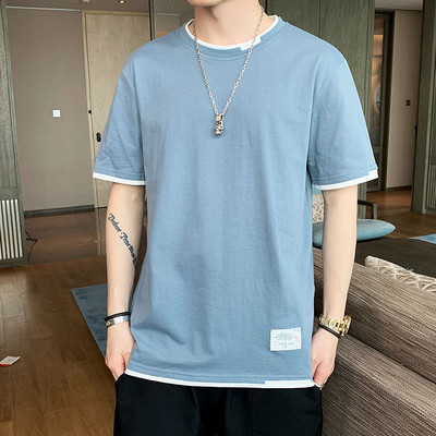 Ležerna muška majica s kratkim rukavima i okruglim izrezom