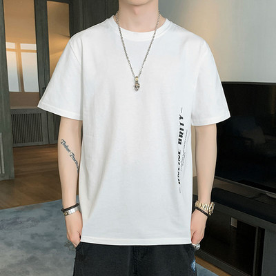 Ležerna muška majica s kratkim rukavima i okruglim izrezom