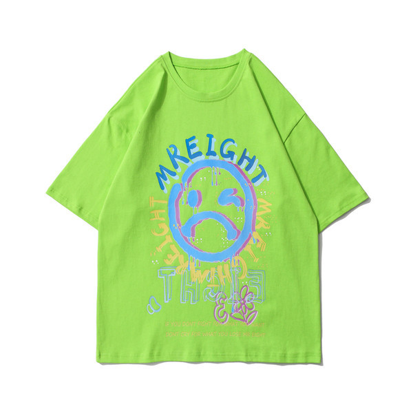 Široki model muške majice s aplikacijom i 3/4 rukavima