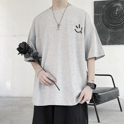 Ανδρικό μπλουζάκι με στρογγυλή λαιμόκοψη και κοντά μανίκια - πολλά χρώματα