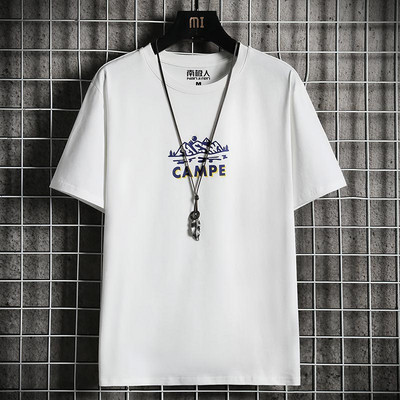 Tricou barbatesc model nou cu aplicatie si maneci scurte