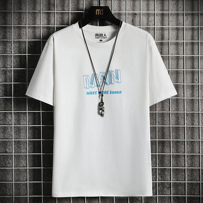 Tricou barbatesc model nou cu aplicatie si maneci scurte