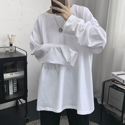 Muška jednobojna majica dugih rukava