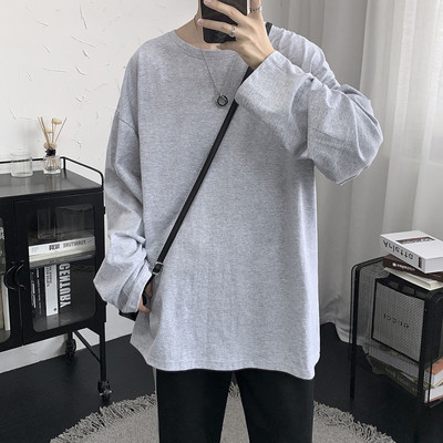 Muška jednobojna majica dugih rukava