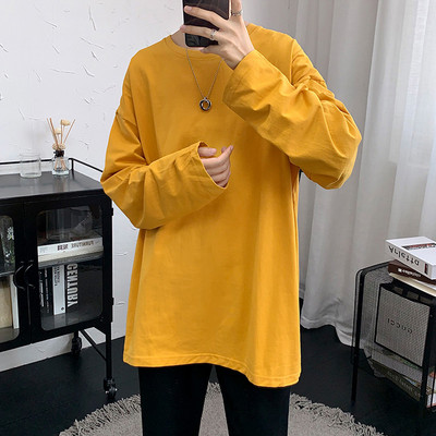 Muška jednobojna majica dugih rukava