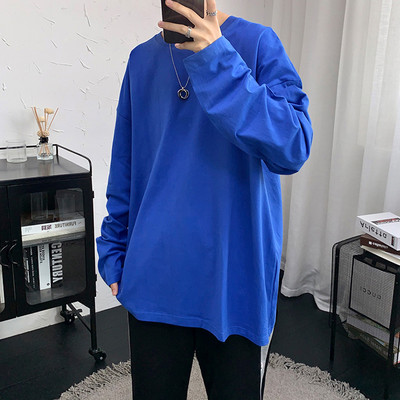 Muška jednobojna majica dugih rukava