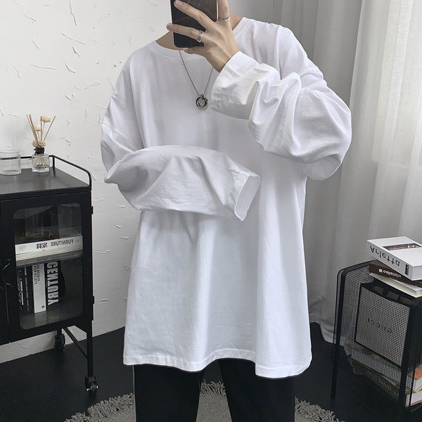 Muška jednobojna majica dugih rukava