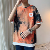 Tricou casual barbatesc in culori irizate