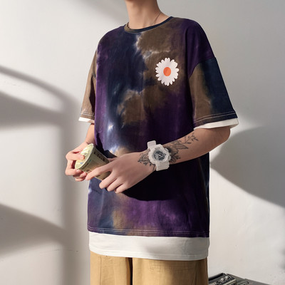 Tricou casual barbatesc in culori irizate