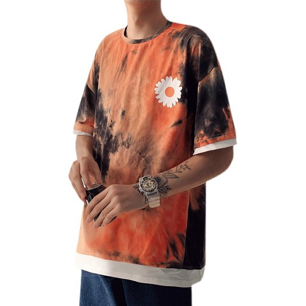 Tricou casual barbatesc in culori irizate