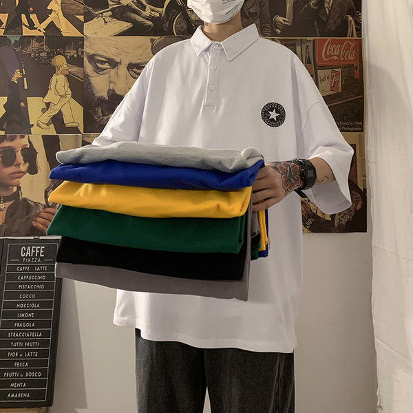 Bluză largă de vară cu guler clasic