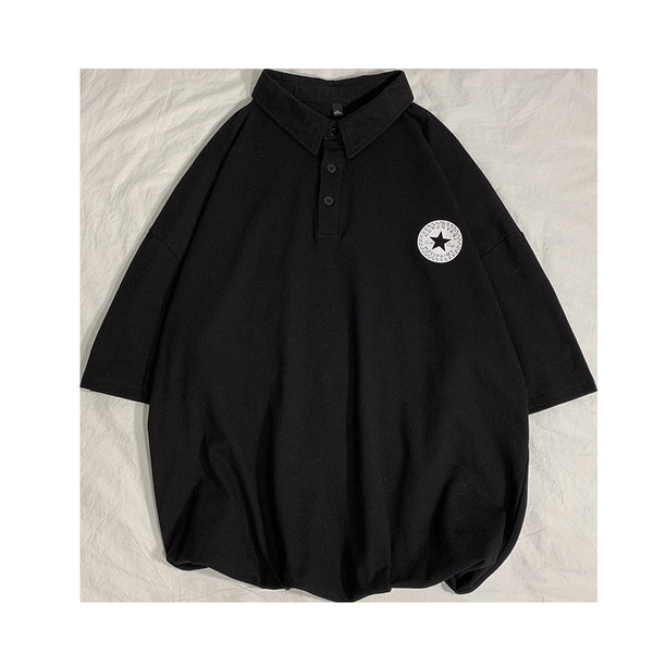 Bluză largă de vară cu guler clasic