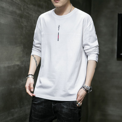 Ανδρική μπλούζα με χρωματιστές ραφές και μακριά μανίκια