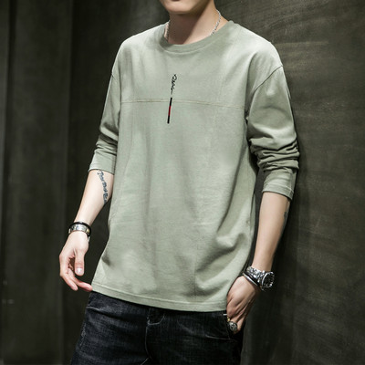 Ανδρική μπλούζα με χρωματιστές ραφές και μακριά μανίκια