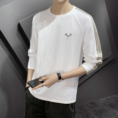 Ανδρική μπλούζα με χρωματιστές ραφές και μακριά μανίκια