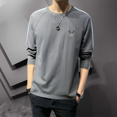 Ανδρική μπλούζα με χρωματιστές ραφές και μακριά μανίκια