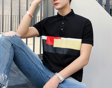 Bluza barbatesta model nou cu maneca scurta si guler clasic in mai multe culori