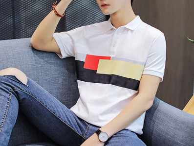 Bluza barbatesta model nou cu maneca scurta si guler clasic in mai multe culori