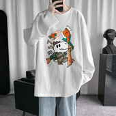 Ανδρική μπλούζα με μακριά μανίκια και πολύχρωμο απλικέ