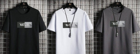 Tricou modern pentru bărbați cu inscripție și mâneci scurte - mai multe modele